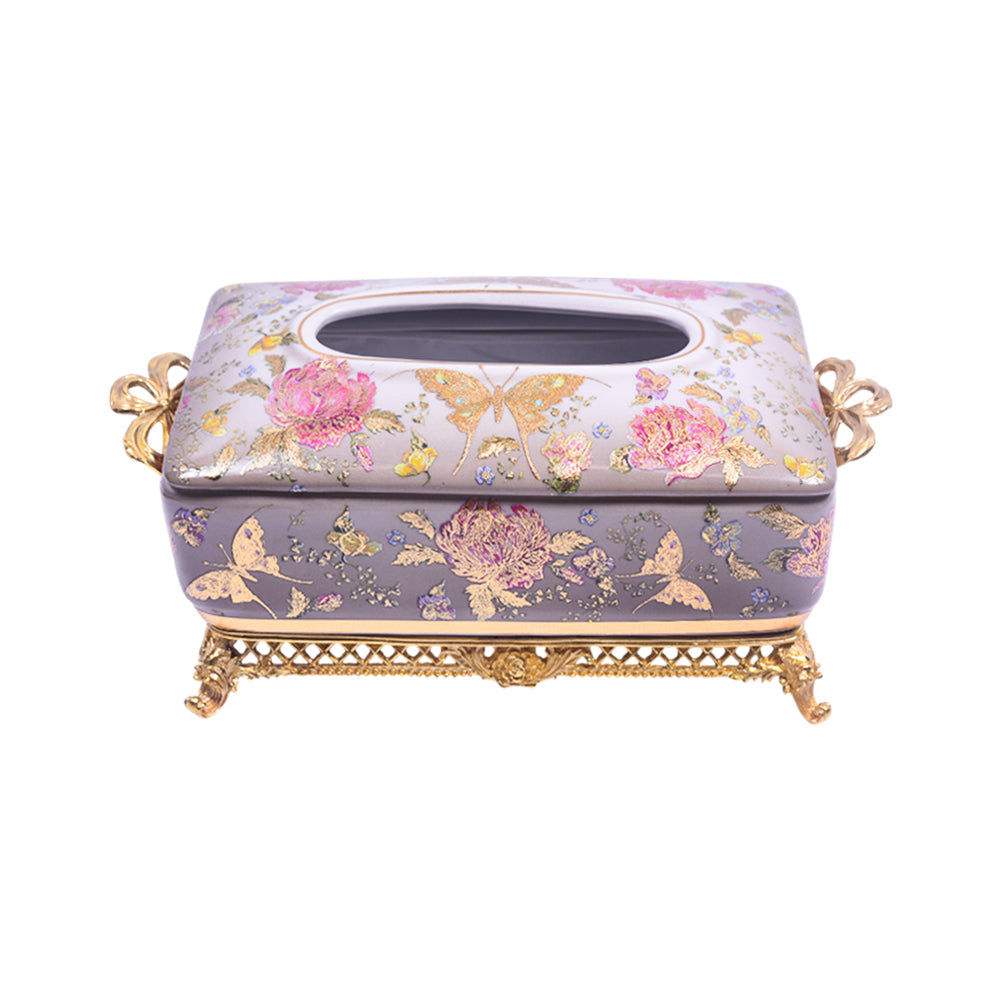 TISSUE BOX PORCELAIN BRASS IR H-PA83-526 JS-LT047-0BB8