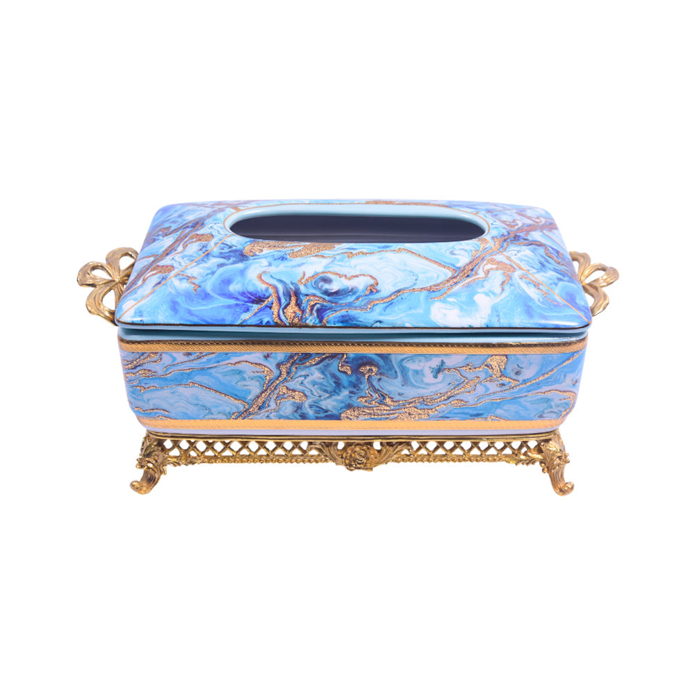 TISSUE BOX PORCELAIN BRASS IR H-PA83-526 JS-Y1901-HBU06