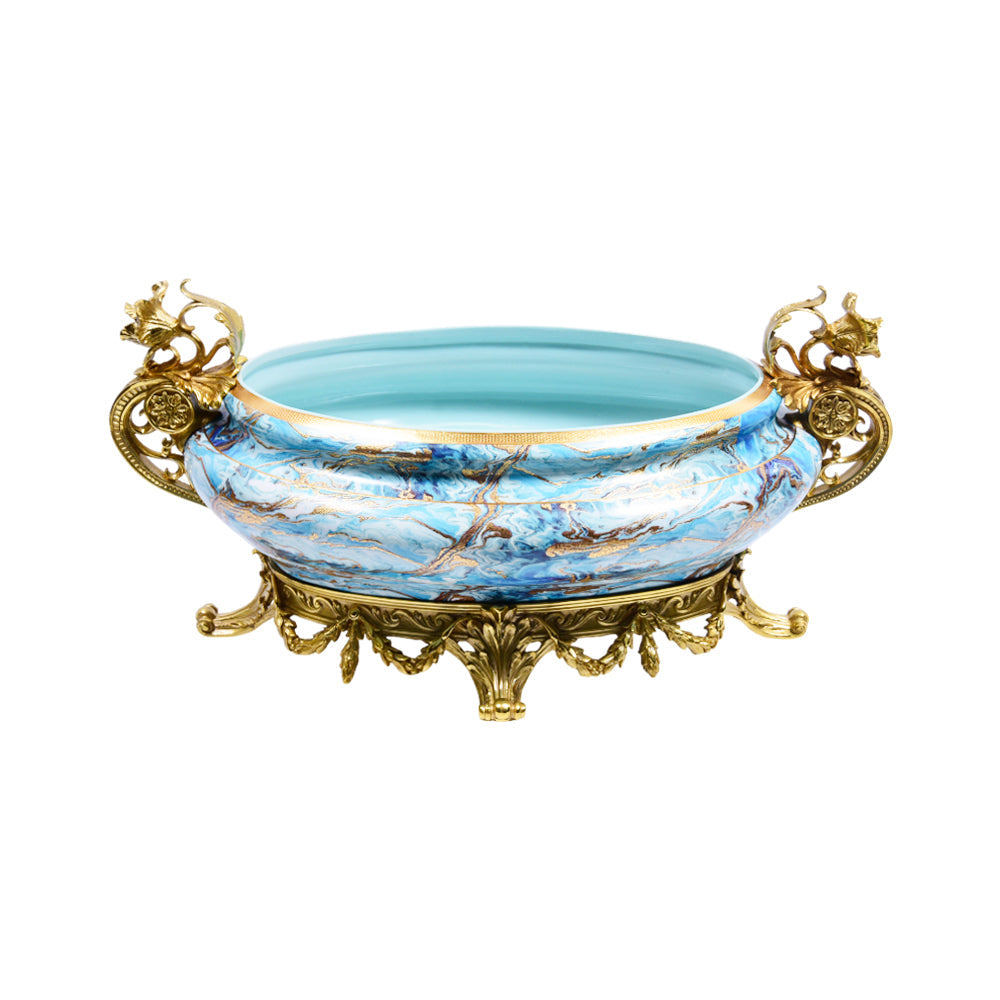 BOWL PORCELAIN BRASS IR H-PB131-366 JSLT-041
