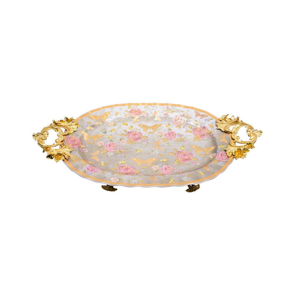 TRAY PORCELAIN BRASS IR H-PP04-404 JS-LT047-0BB8