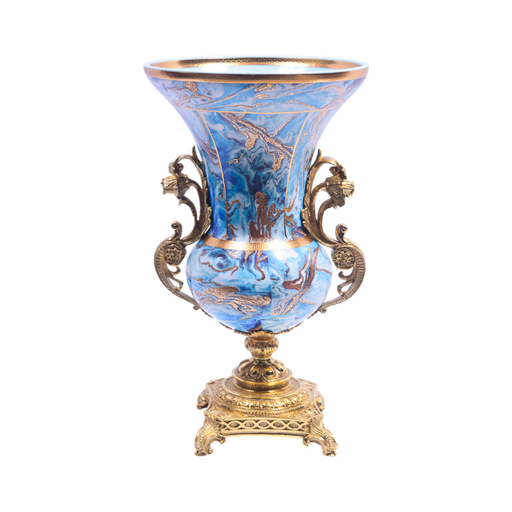 VASE PORCELAIN BRASS IR H-PV126-140 JS-LT-041