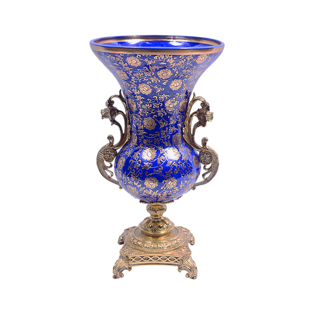 VASE PORCELAIN BRASS IR H-PV126-140 JS-TB1-HBU01