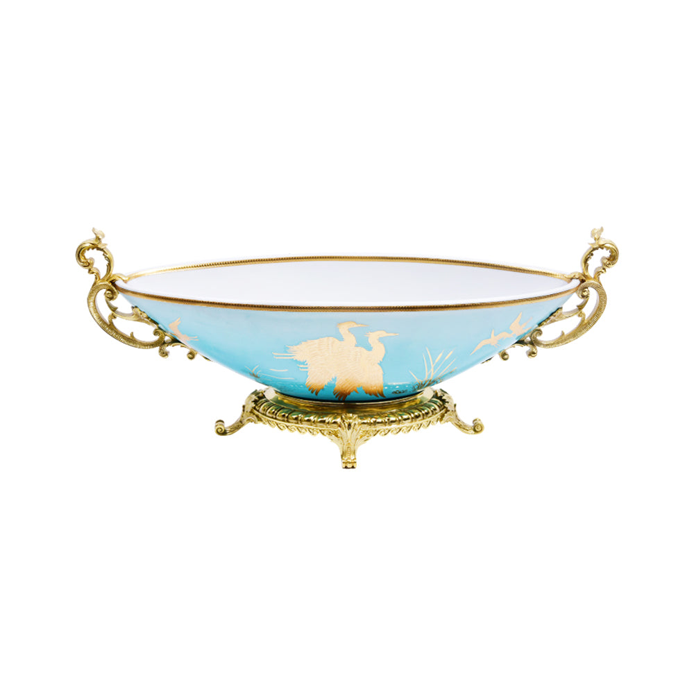 BOWL PORCELAIN BRASS IR H-GB44-369 JS-Y1901-HBU06