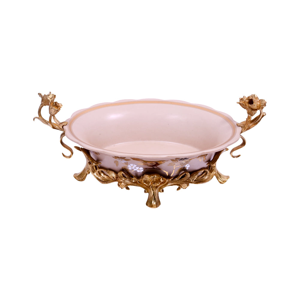 BOWL PORCELAIN BRASS IR H-PB56-367 JS-1801-HBW01
