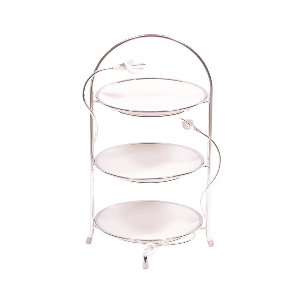 DISH 2 TIER ORCHID WB-1342