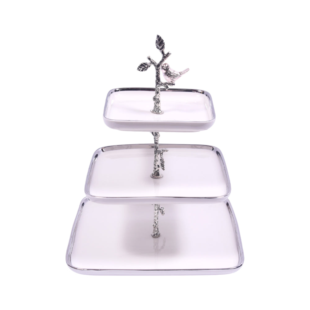 DISH 3 TIER ORCHID WB-1400