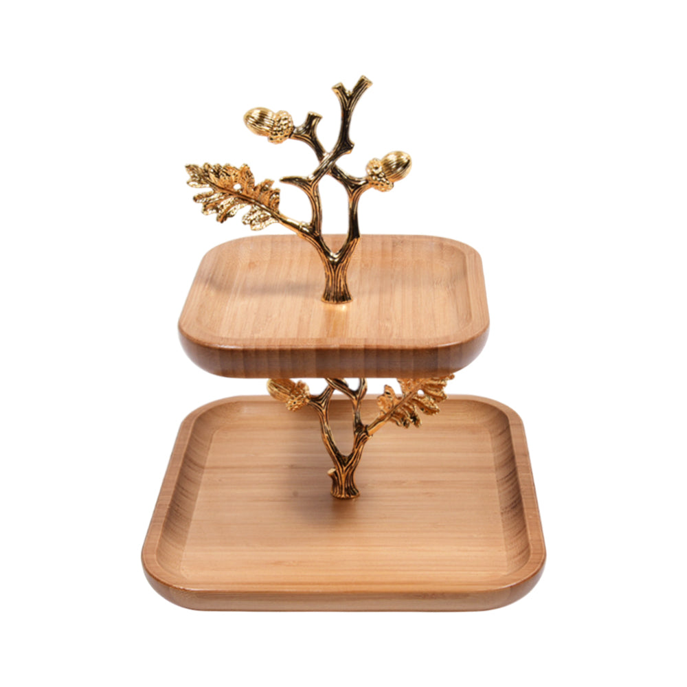 DISH 2 TIER ORCHID WB-1656