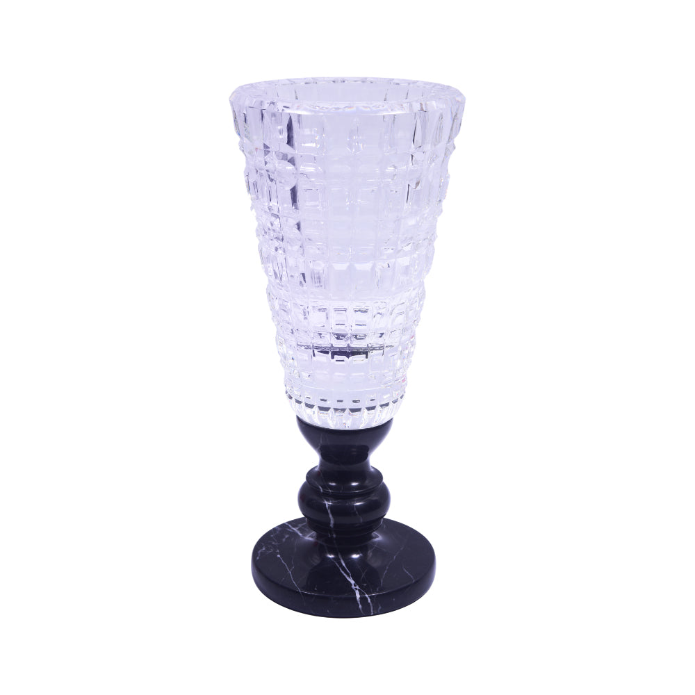 VASE CRYSTAL BLACK BASE FA-1012L-B