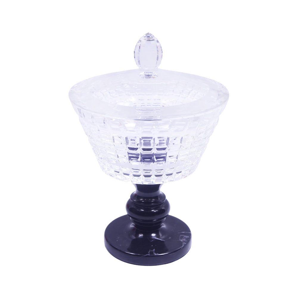 BOWL CANDY CRYSTAL BLACK BASE FH-1012