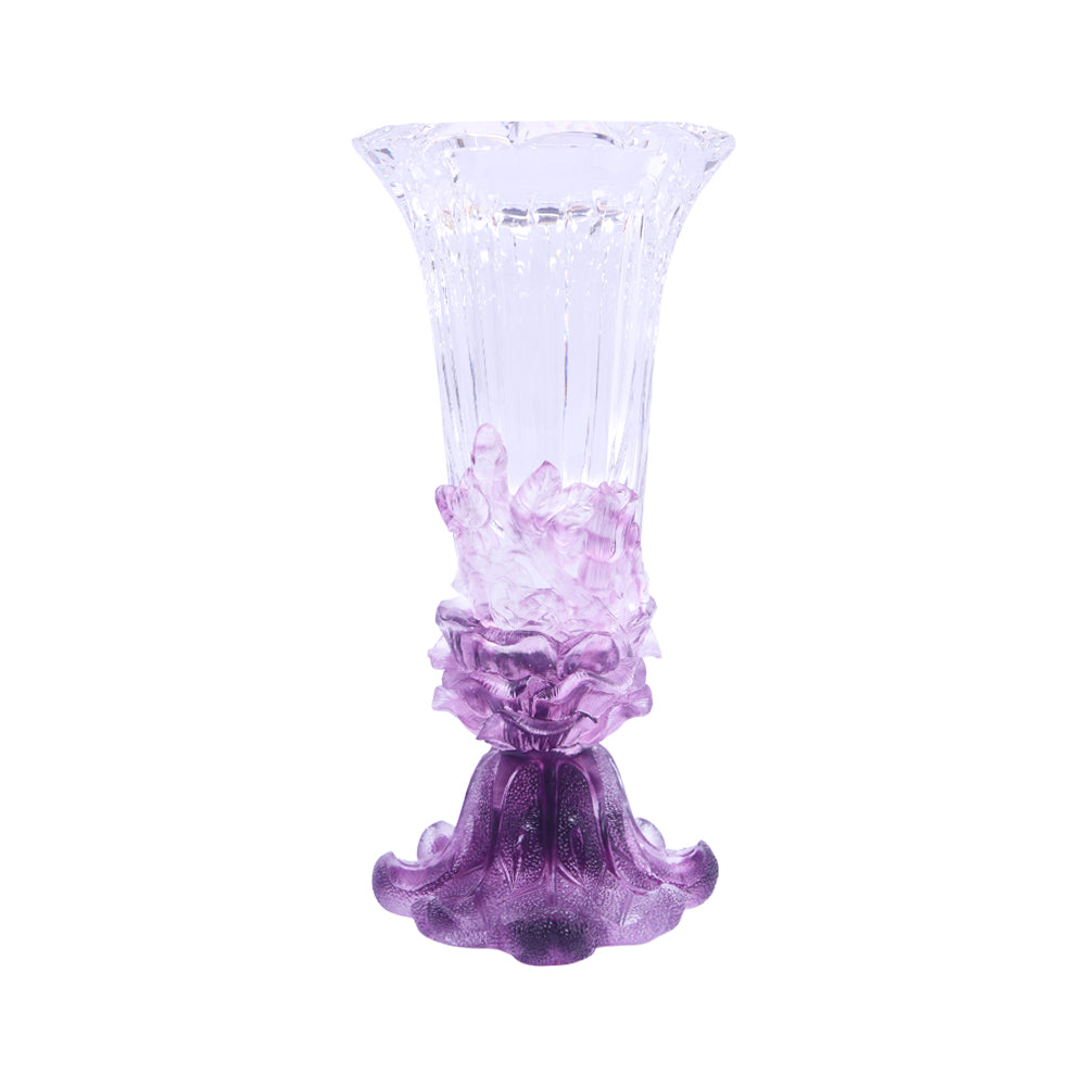 VASE CRYSTAL PURPLE BASE FA-507L PP