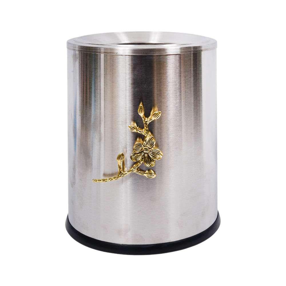 DUSTBIN PRIME SILVER FLOWER 3069