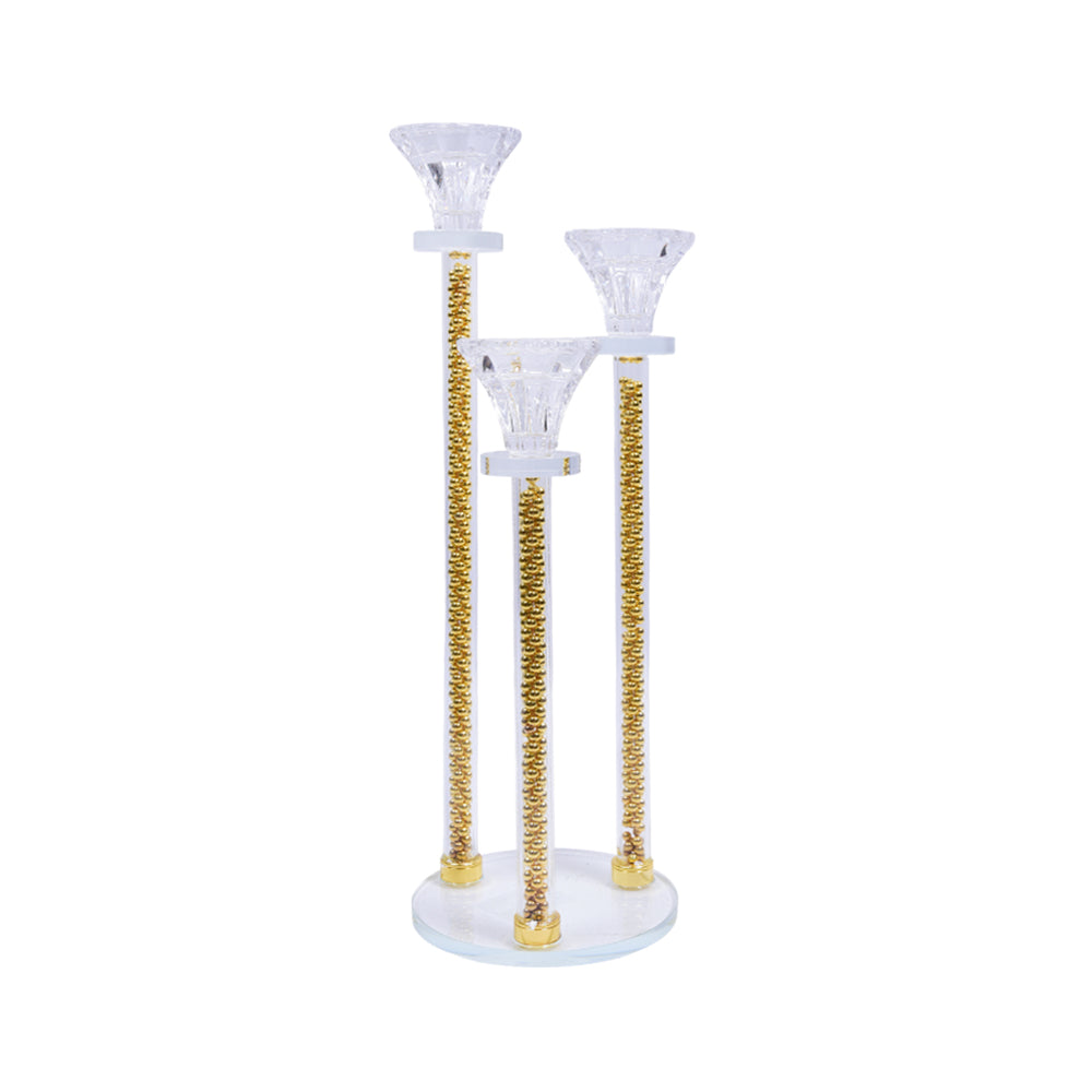 CANDLE STAND CRYSTAL 3PC IR 7301-61
