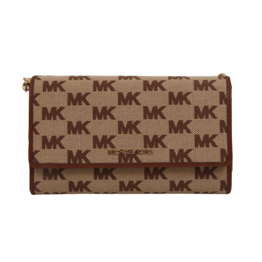 MK LADIES JET SET TRAVEL CROSS BODY BAG SM BLUE LUGGAGE BROW
