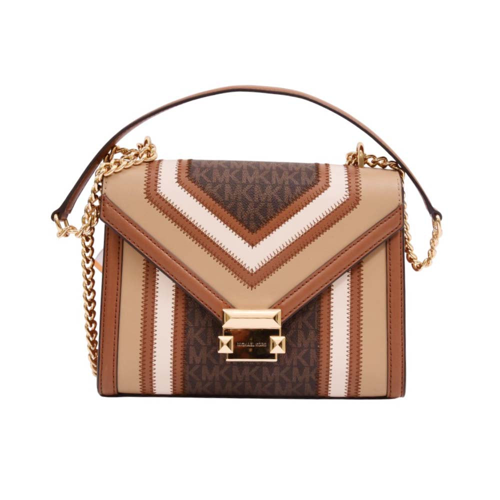 MK LADIES WHITNEY CROSS BODY BAG MD BROWN MULTI 35R4GWHL6Y