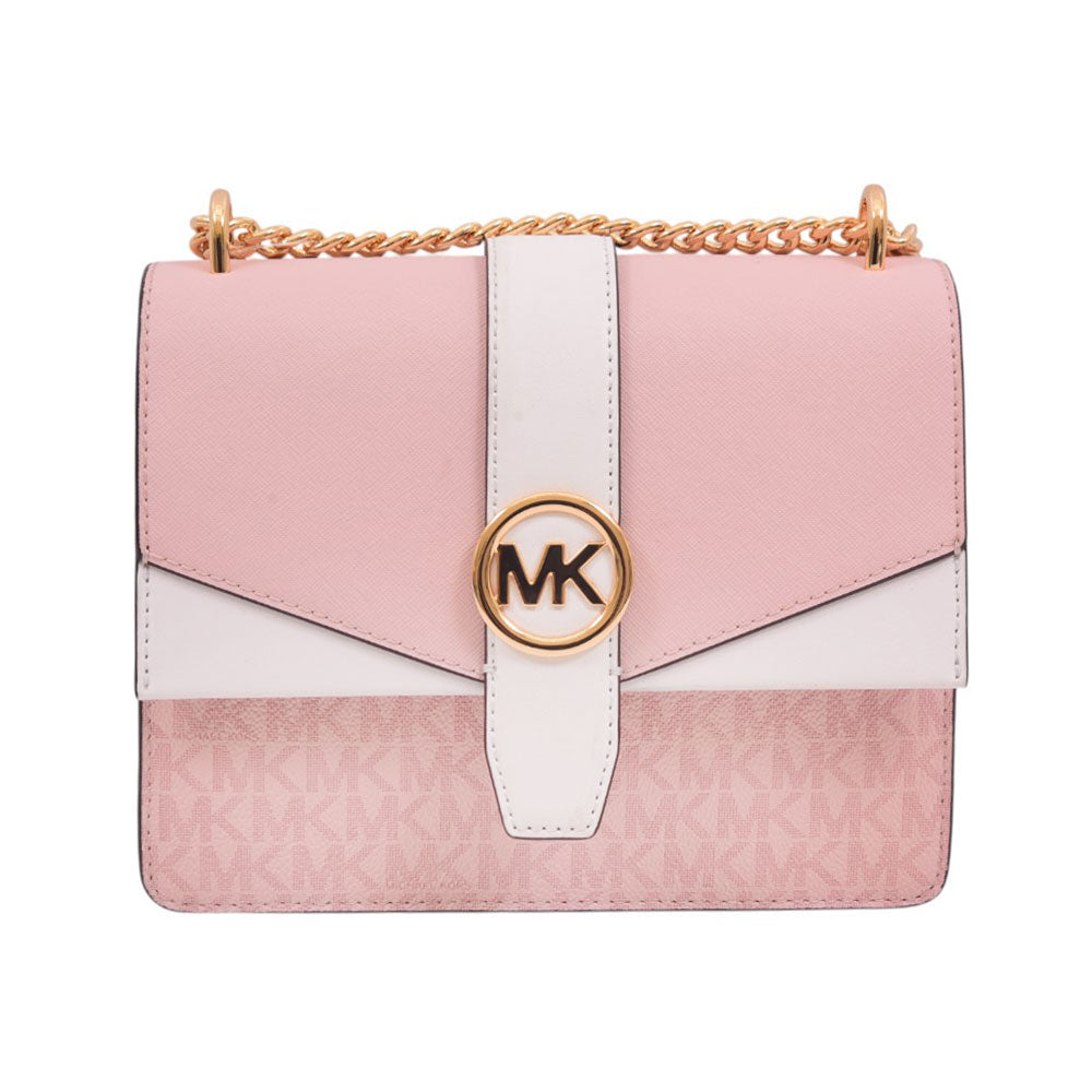 MK LADIES GREENWICH CROSS BODY BAG MD PINK ROSE MLT 35S5GGRC
