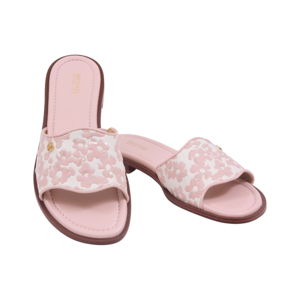 MK HANNAH FLAT SLIDE FAUX LEATHER 49S5HNFS1L OPTIC-WHITE 9