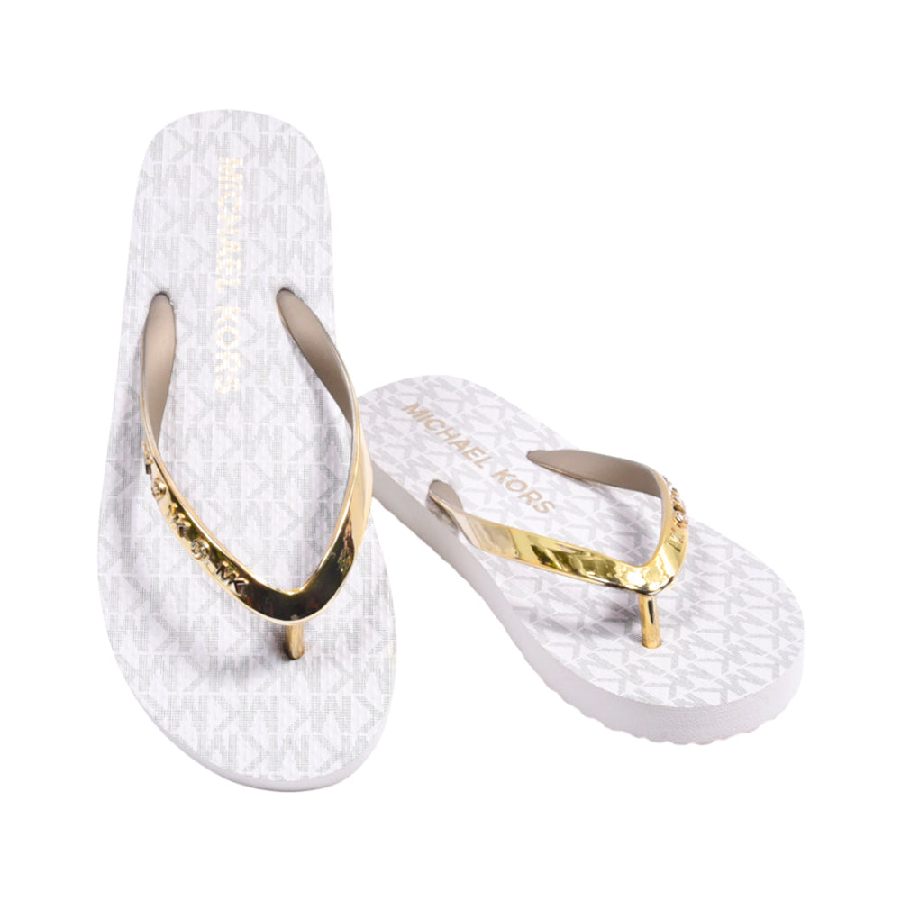 MK LOGO FLIPFLOP JETSET MINI 49S4MKFA1B VANILLA 6