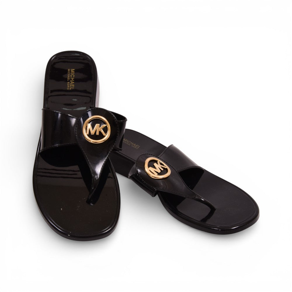 MK HANNAH JELLY THONG SLIDE PVC 49S5HNFA1B BLACK 10