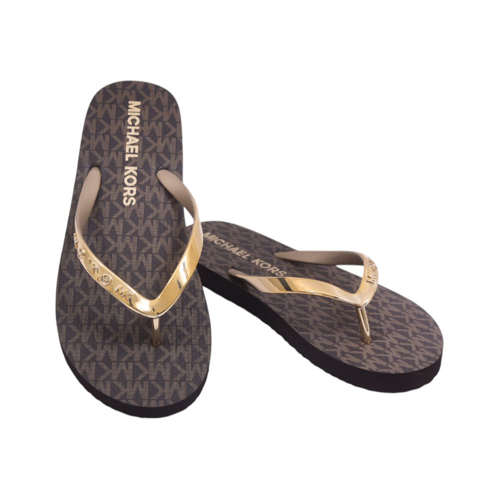 MK LOGO FLIPFLOP JETSET MINI 49S4MKFA1B BROWN 8