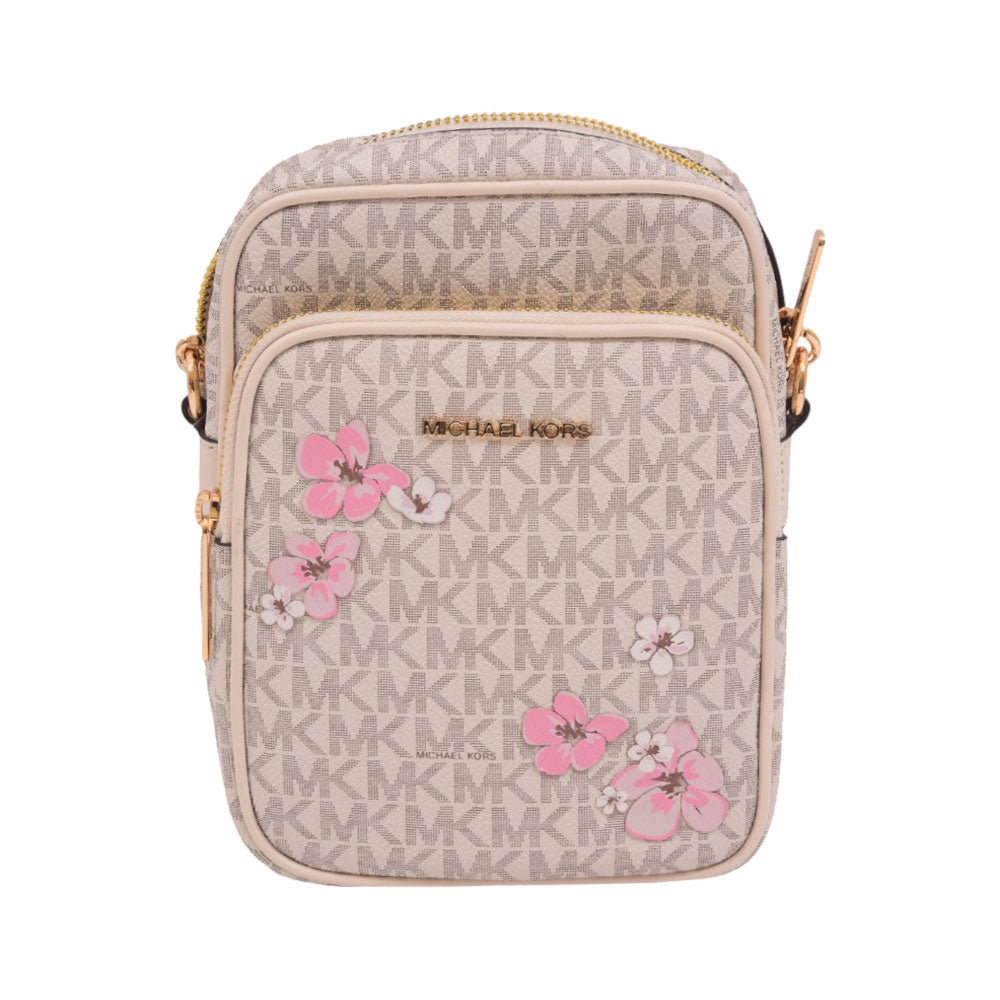 MK JETSET TRAVEL CROSSBODY BAG MD NS CHAIN 35S4GTVC8I CRM-ML