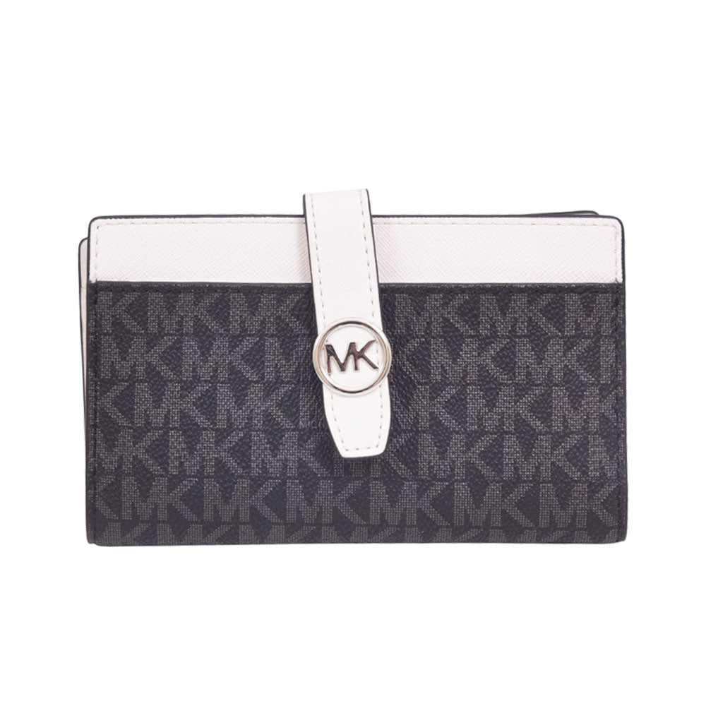 MK GREENWICH FOLD WALLET MD BIFOLD 35S5SGRF8Y BLACK-MULTI