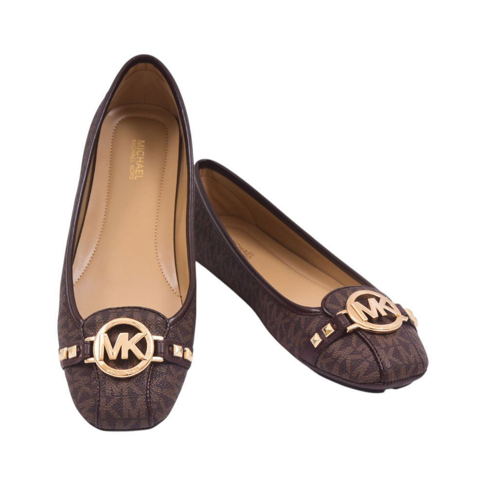 MK FULTON MOC PUMP FAUX LTHR PARAMID 49T8FUFR1B BROWN 9