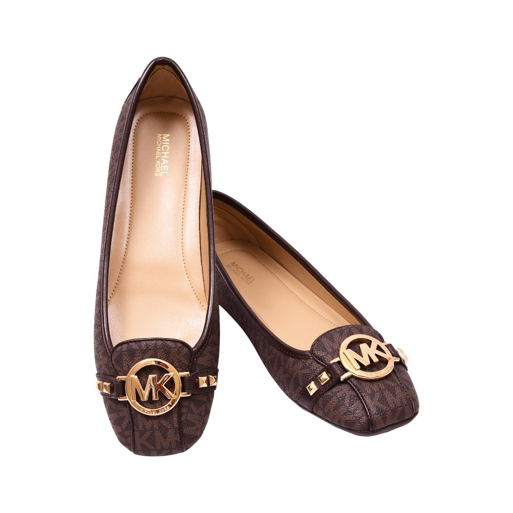 MK FULTON MOC PUMP FAUX LTHR PARAMID 49T8FUFR1B BROWN 10