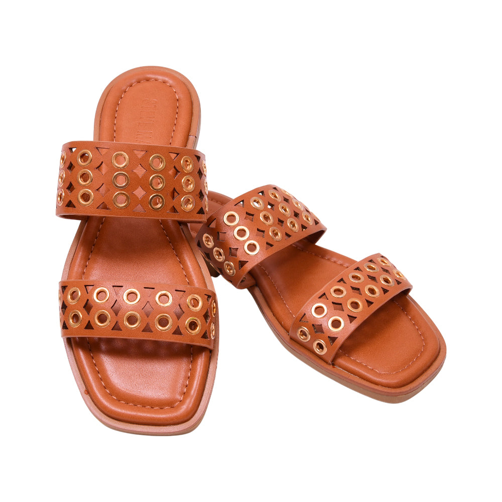 STEVE MADDEN ERRAND SLIPPER ERRA01S1 BROWN-MULTI 6.5