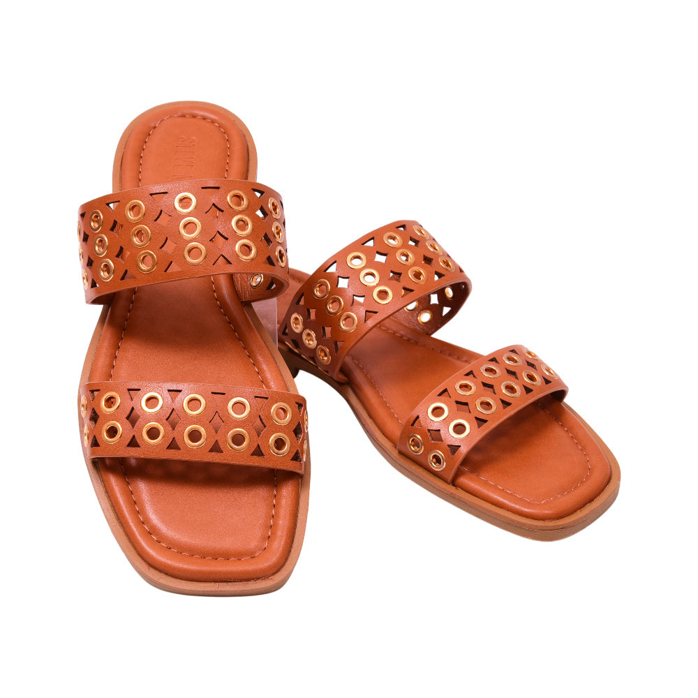STEVE MADDEN ERRAND SLIPPER ERRA01S1 BROWN-MULTI 9.5