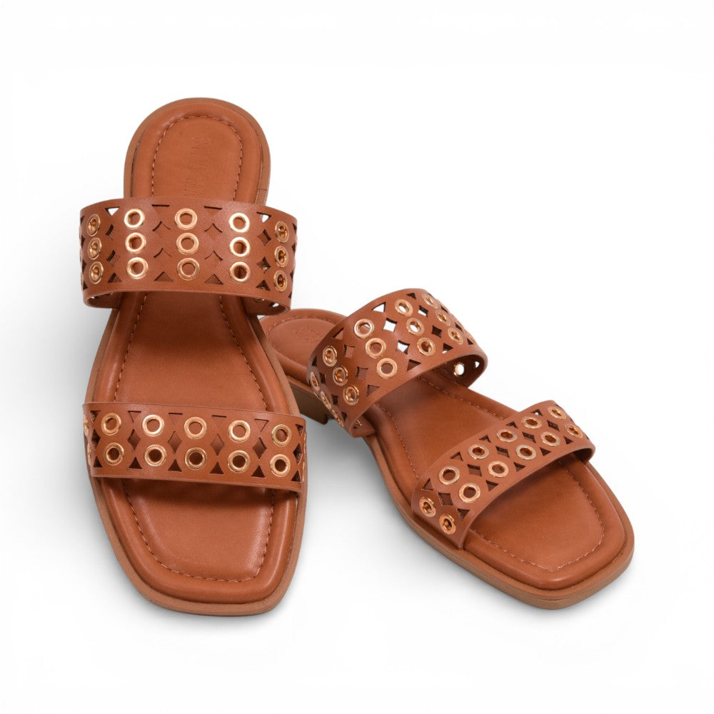STEVE MADDEN ERRAND SLIPPER ERRA01S1 BROWN-MULTI 10