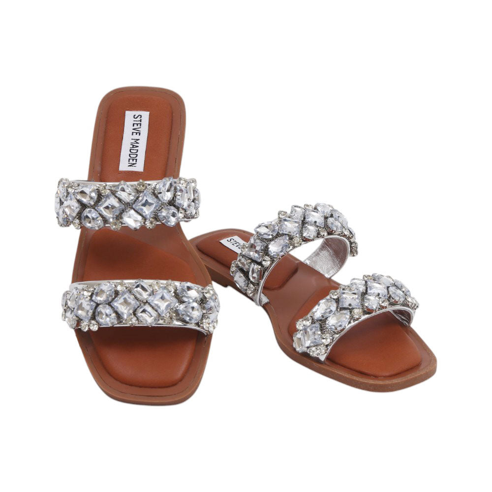 STEVE MADDEN ASTAR SLIPPER ASTA0351 SILVER 7.5