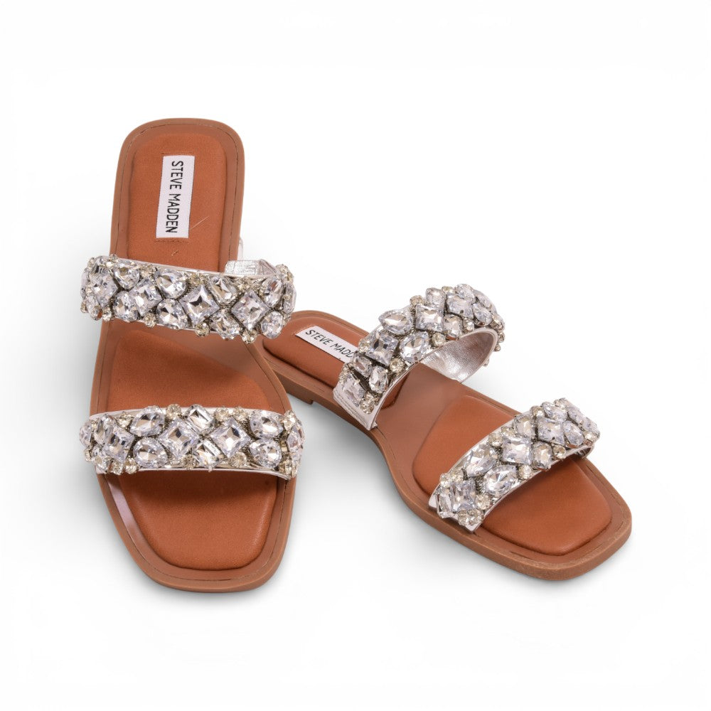STEVE MADDEN ASTAR SLIPPER ASTA0351 SILVER 9
