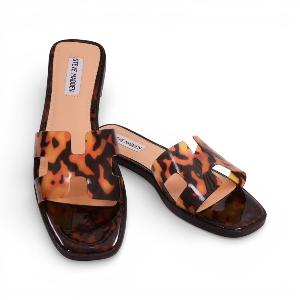 STEVE MADDEN HADYN TORTOISE SLIPPER HADY01D1 BROWN-MULTI 9