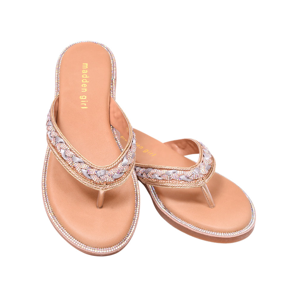 MADDEN GIRL BOBBIN SLIPPER BOBB07S1 LIGHT-BLUE-MULTI 7