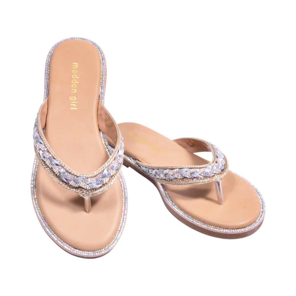 MADDEN GIRL BOBBIN SLIPPER BOBB07S1 LIGHT-BLUE-MULTI 7.5