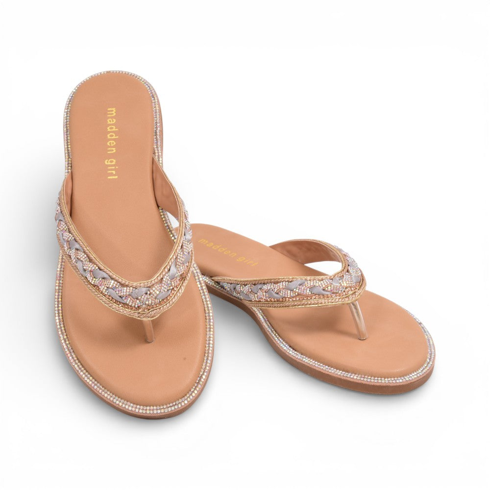 MADDEN GIRL BOBBIN SLIPPER BOBB07S1 LIGHT-BLUE-MULTI 8.5