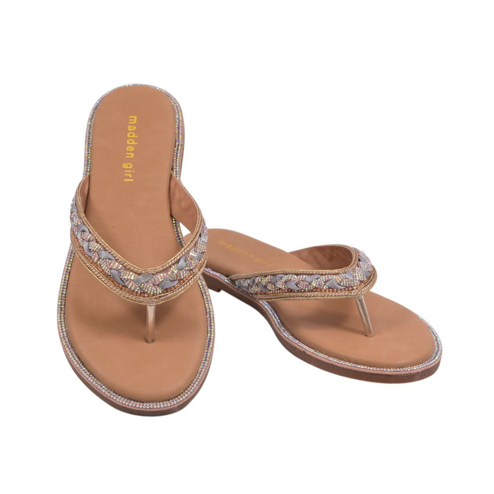 MADDEN GIRL BOBBIN SLIPPER BOBB07S1 LIGHT-BLUE-MULTI 9.5
