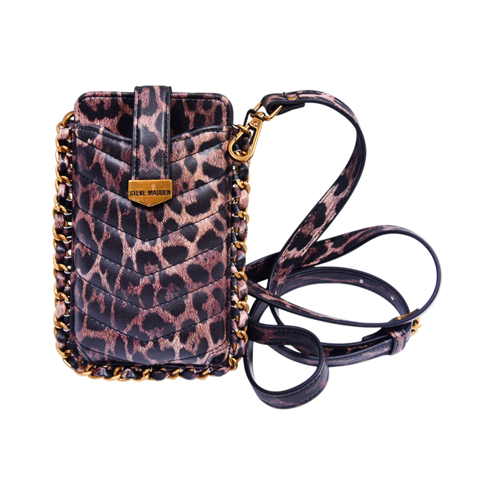 STEVE MADDEN BROAM LEOPARD SPHERE PHONE BROWN-MULTI