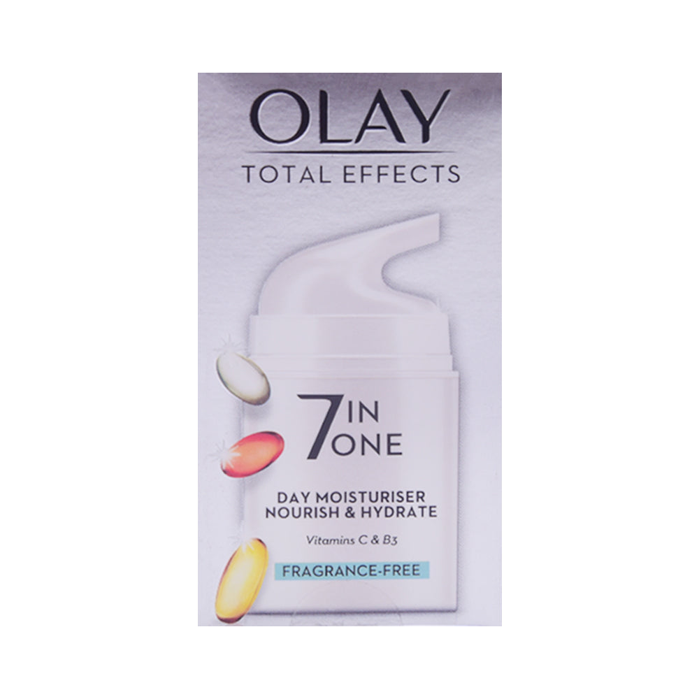 OLAY TOTAL EFFECTS DAY MOISTURISER FRAGRANCE FREE 50 ML
