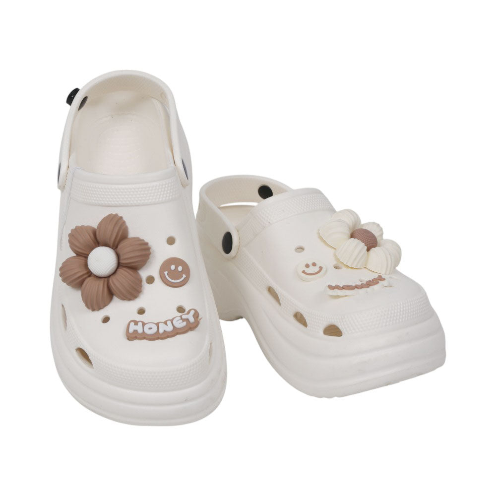 LADIES CROCS IR 35-40 WHITE EVA-E955