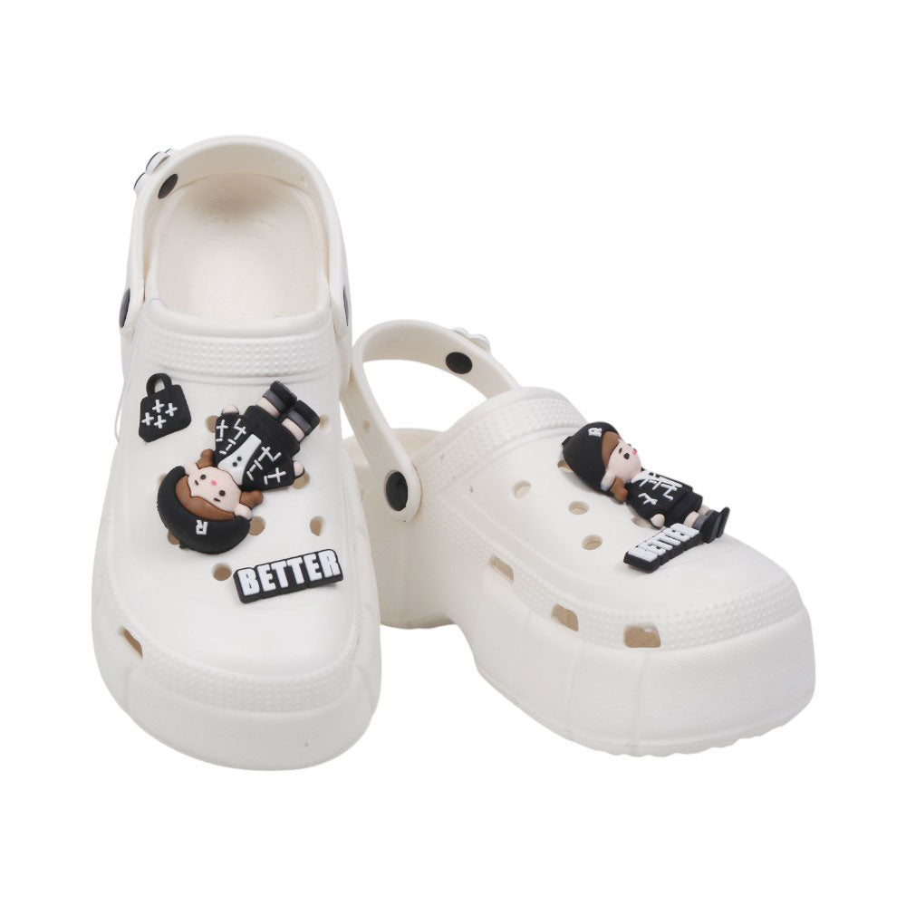 LADIES CROCS IR 35-40 WHITE EVA-E933+5