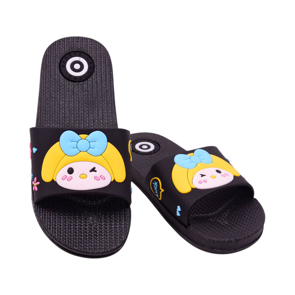 LADIES SLIPPER IR 36-40 BLACK PVC-0888+25