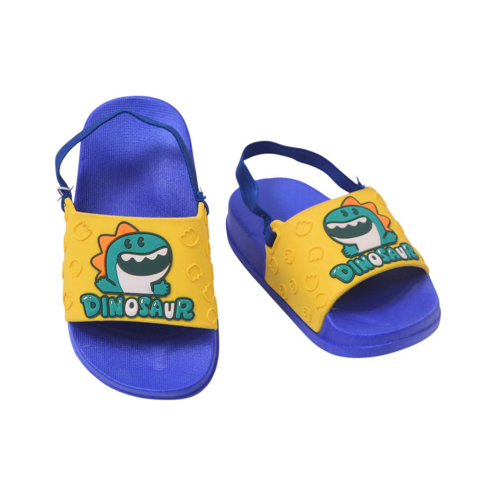 BOYS SLIPPER BACK STRAP 18-23 BLUE WY-9066