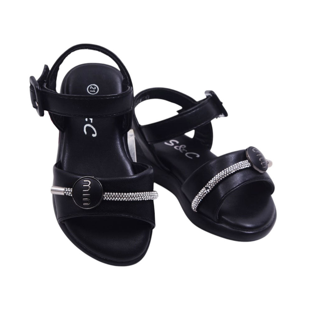GIRLS SANDAL 21 BLACK H020