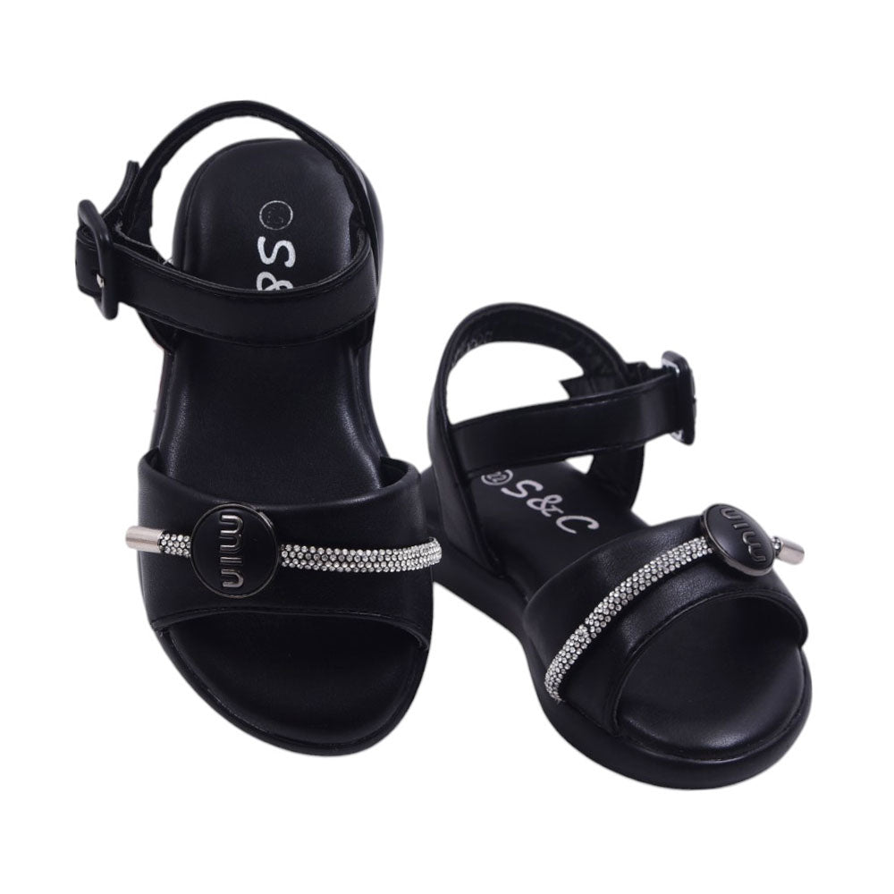 GIRLS SANDAL 22 BLACK H020