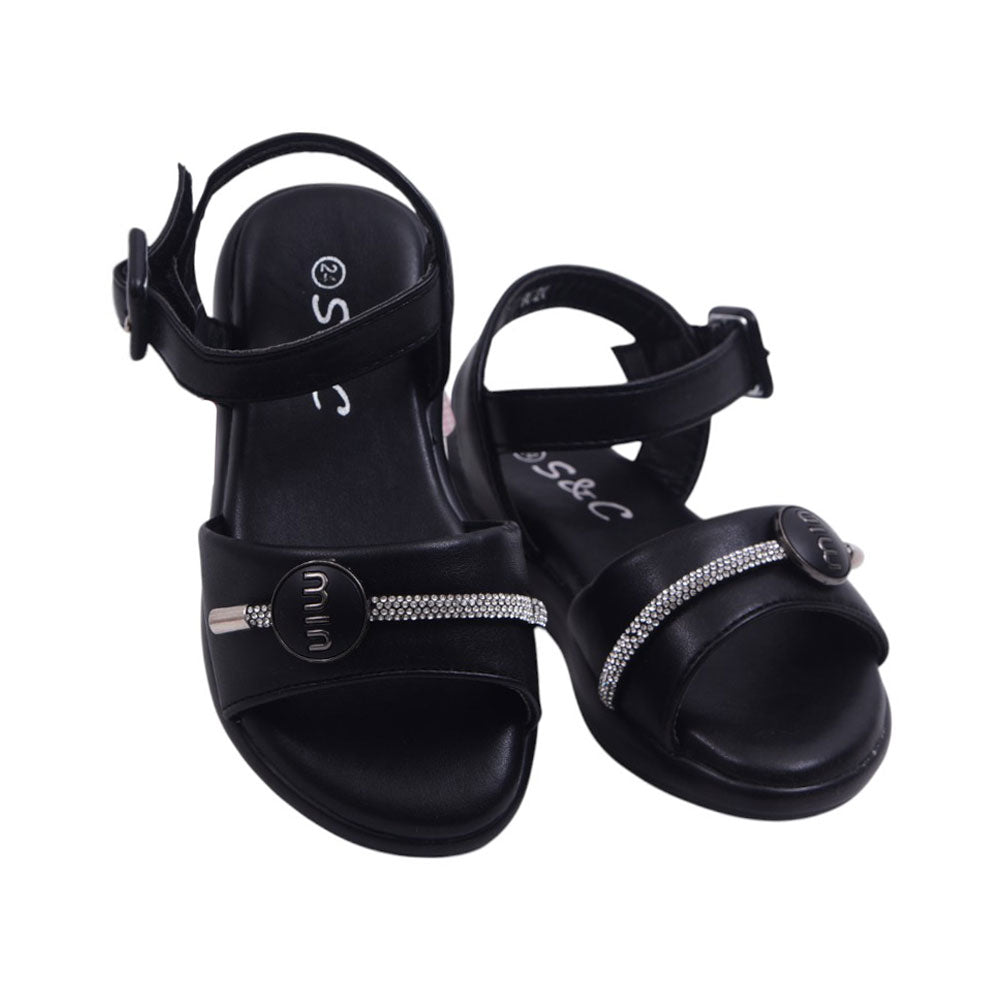 GIRLS SANDAL 24 BLACK H020