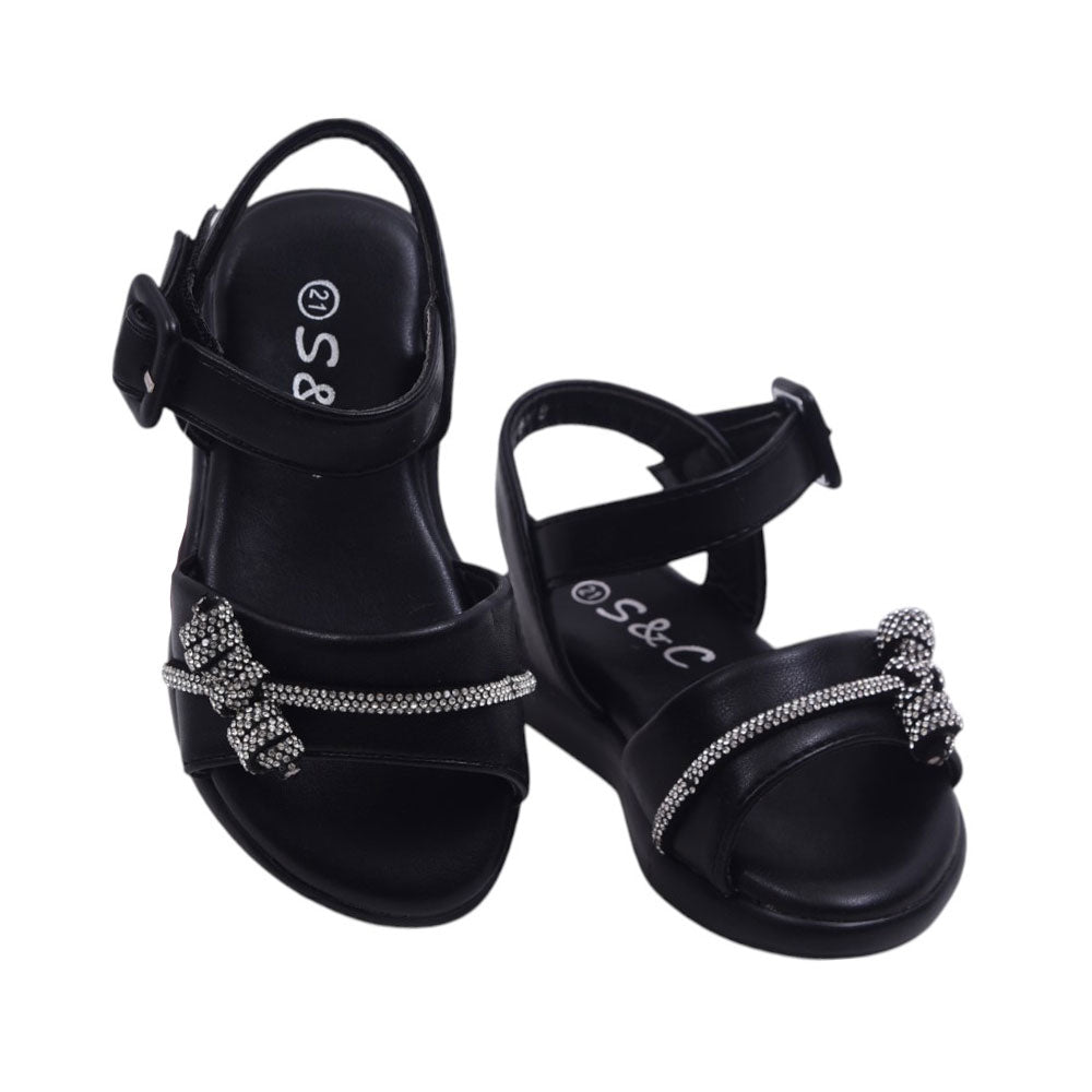 GIRLS SANDAL 21 BLACK H019