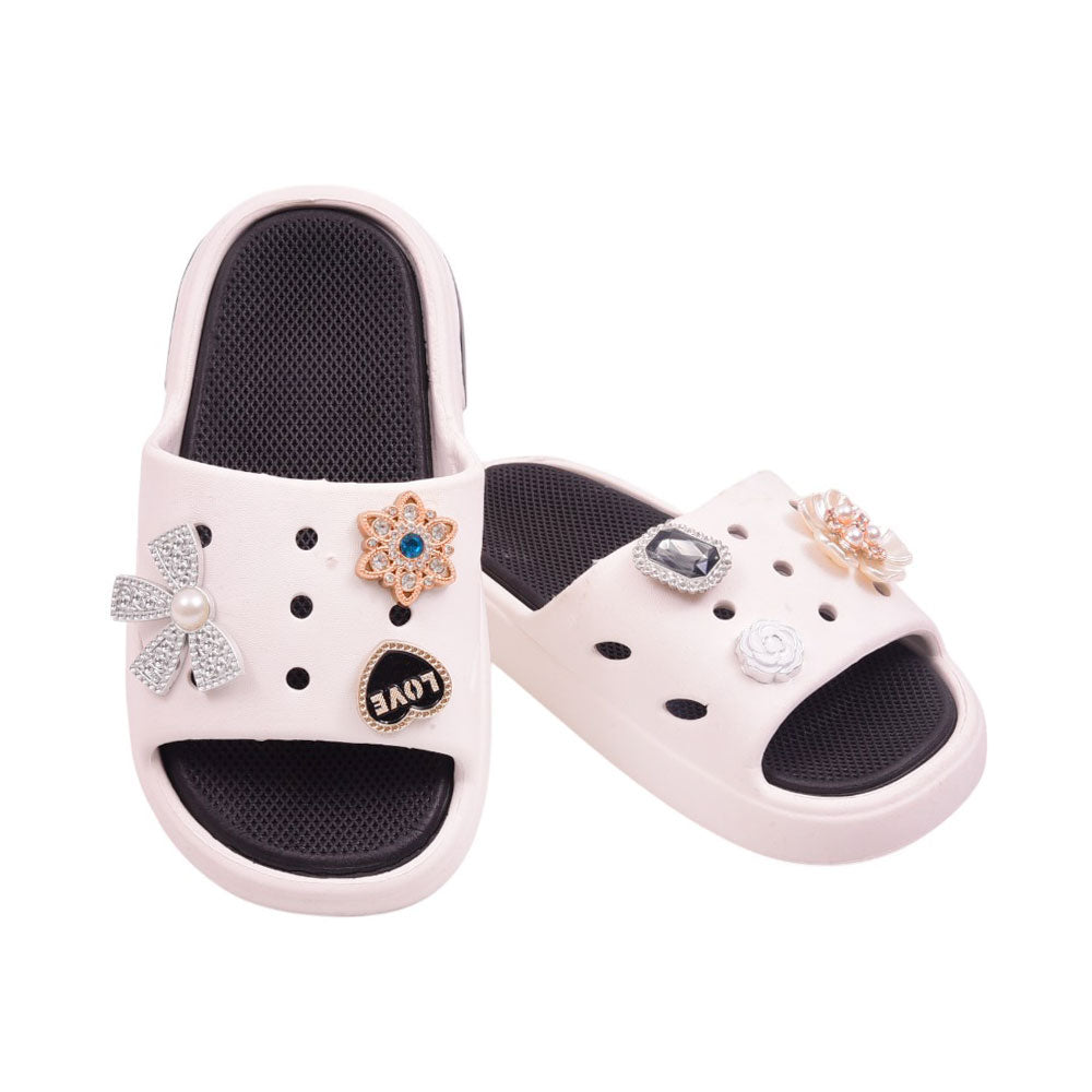 GIRLS SLIPPER IR 28-29 WHITE 1301-10 EVA
