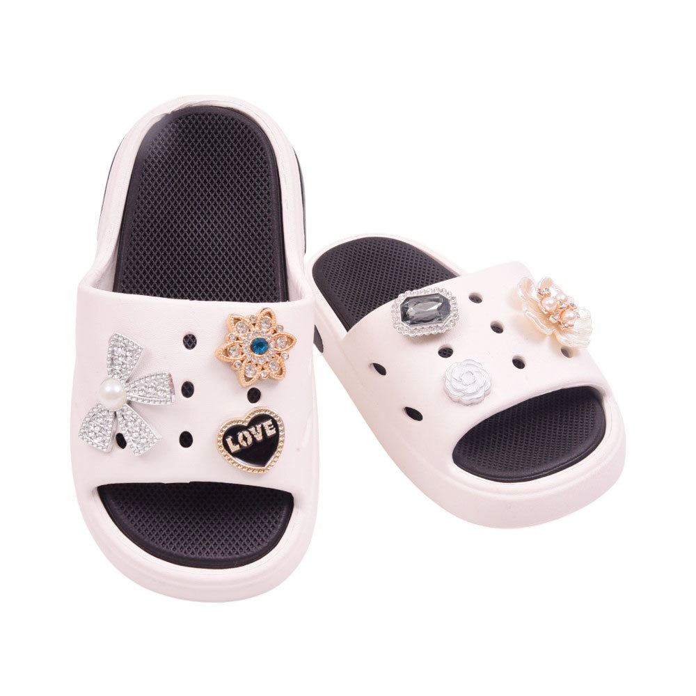 GIRLS SLIPPER IR 26-27 WHITE 1301-10 EVA