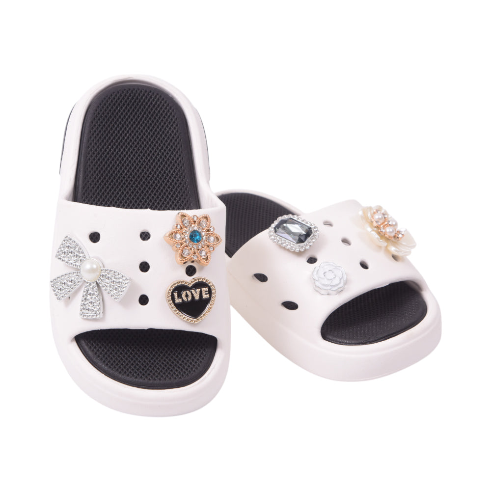 GIRLS SLIPPER IR 24-25 WHITE 1301-10 EVA